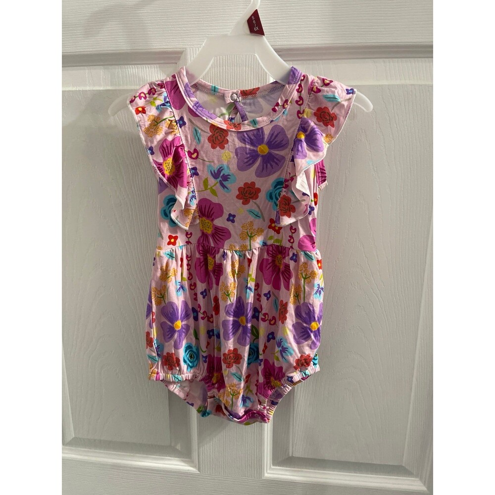 Suzel Baby Girl Vivid Flower Bamboo Viscose Romper Size 12 -18M New Without Tag